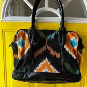 Matt & Nat Black, Orange, and Teal Tote Bag